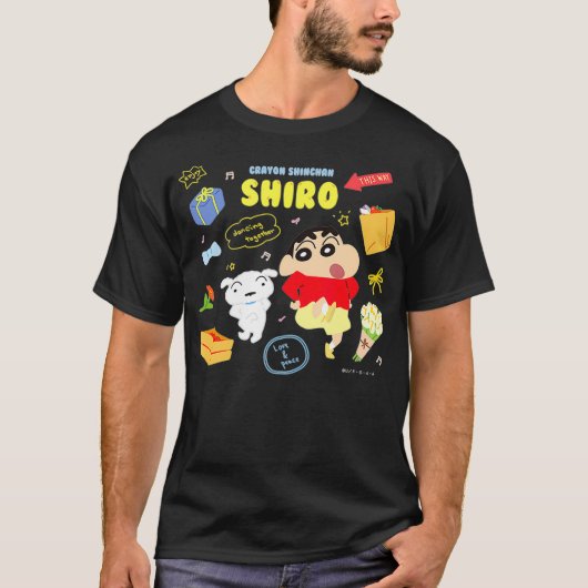 Crayon Shin-chan happyShiro Dans samen T-shirt (Voorkant)