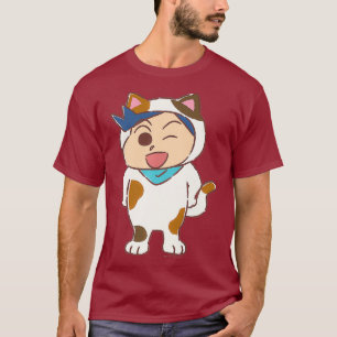 Crayon Shin-chan Kitten Play party Kazama-kun T-shirt