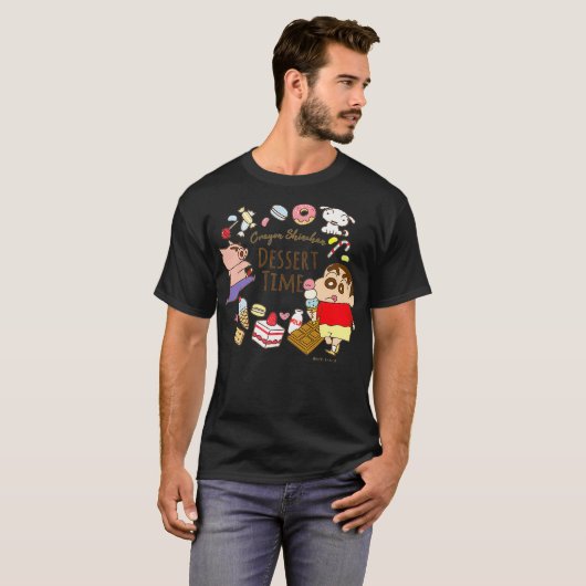 Crayon Shin-chan Shin-chan en ijs dessert T-shirt (Voorkant volledig)