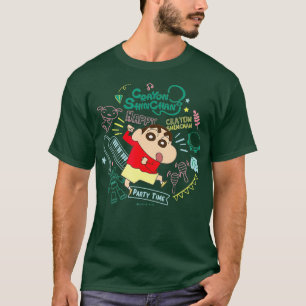 Crayon Shin-chan Shinchan en muziekinstrument T-shirt