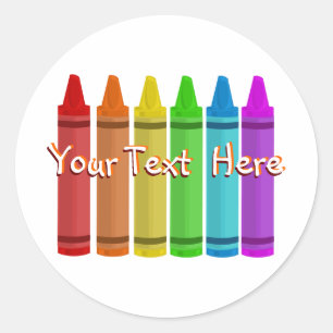 Crayon Stickers Sjabloon