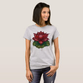 Crayon Style Lotus Flower Dames T-shirt (Voorkant volledig)