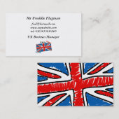 Crayon Union Jack Visitekaartje (Voorkant / Achterkant)