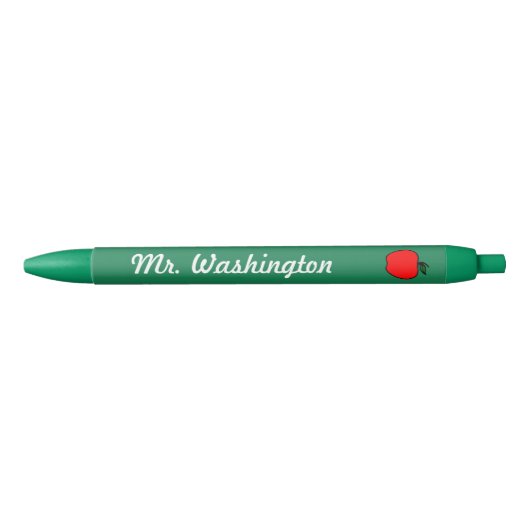 Crayon vert Tableau noir Stylo pomme de professeur (Devant)
