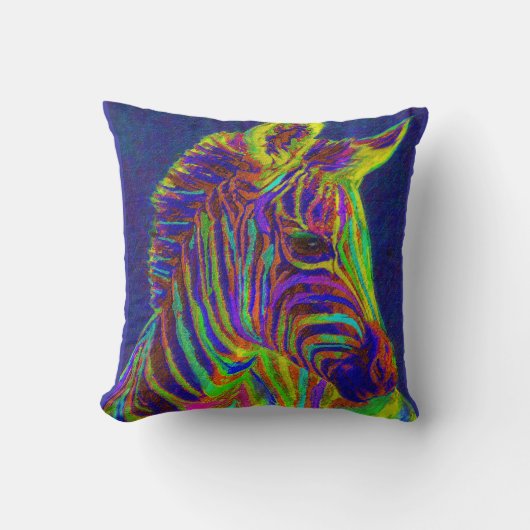 crayon zebra kussen (Voorkant)