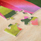 Crayon Zonnebloemen Kleurrijk groen Legpuzzel (Zijkant)