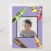Crayons 3rd Birthday Derde verjaardag Kaart (Achterkant)