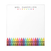 Crayons arc-en-ciel | Bloc-notes de l'enseignant d (Devant)