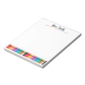 Crayons Arc-en-Ciel Bloc-Notes Enseignant Préscola (Tourné)