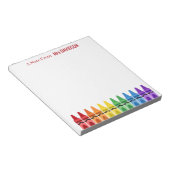 Crayons Arc-en-Ciel Bloc-Notes Personnalisé pour E (Incliné)