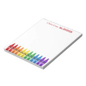Crayons Arc-en-Ciel Bloc-Notes Personnalisé pour E (Tourné)