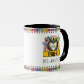 Crayons arc-en-ciel Coloré enseignant Mug (Devant droit)