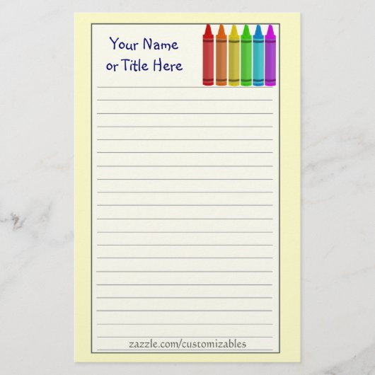 Crayons Briefpapier (Voorkant)