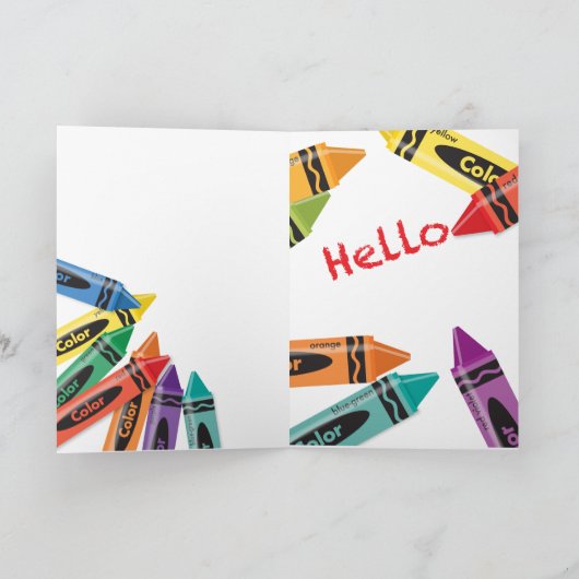 Crayons - carte de voeux (Intérieur)