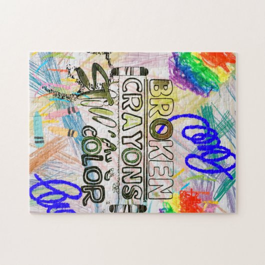 Crayons cassés encore couleur Puzzle (Horizontal)