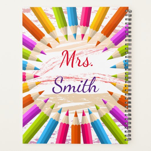 Crayons colorés Appréciation de l'enseignant (Dos)