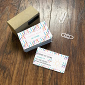 Crayons colorés Enseignant d'art Cartes de visite 