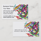 Crayons colorés par carte de visite 2 (Devant / Derrière)