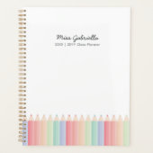 Crayons colorés Professeur personnalisé Planificat (Devant)