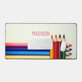 Crayons colorés, votre nom, professionnel (Clavier et souris)