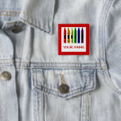 Crayons Cute Red Name Crayon Button Sjabloon (In situ)