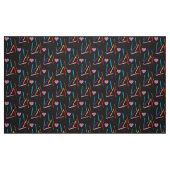 Crayons de couleur Motif Doodle tissu noir (Fat Quarter)