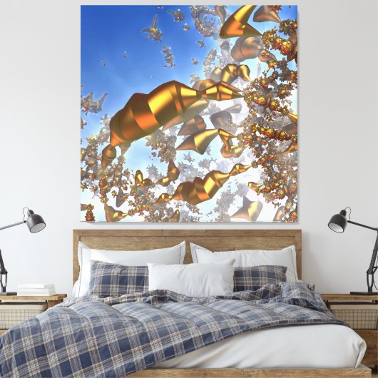 Crayons dorés toile étirée Impression (Insitu(Chambre))