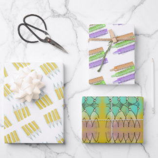 Crayons en potloden & arty doodle inpakpapier