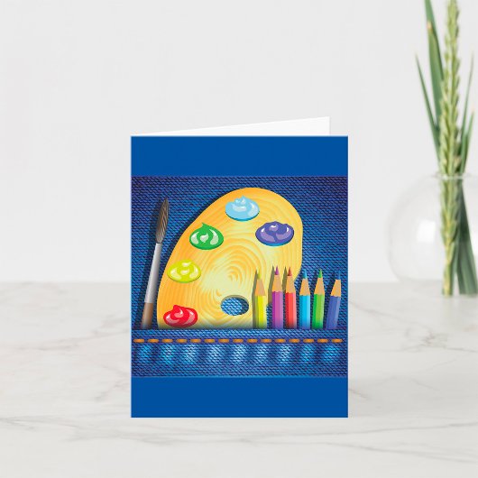 Crayons Et Cartes De Note Artiste Peinture