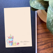 Crayons et livres d'aquarelle Notes post-it de l'e