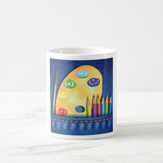 Crayons Et Paintbrush Mug (Centre)