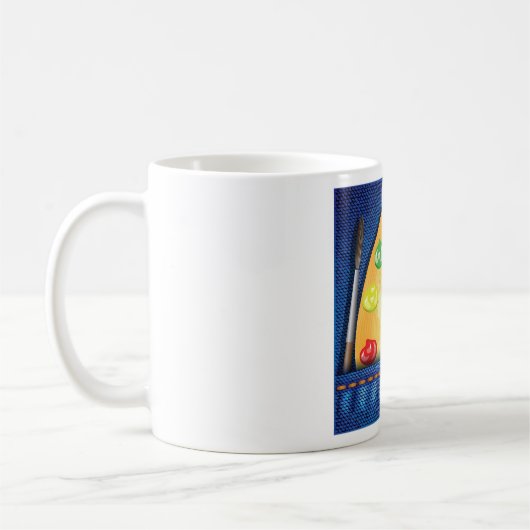 Crayons Et Paintbrush Mug (Gauche)