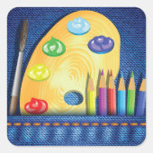 Crayons Et Stickers Artiste Peinture (Devant)