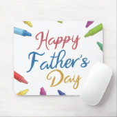 Crayons Happy Vaderdag Typografie | MUISMAT (Met muis)