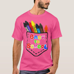 Crayons in zakje terug naar school t-shirt
