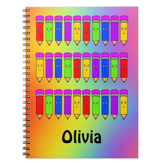 Crayons joyeux ! Cahier photo à spirale (Devant)