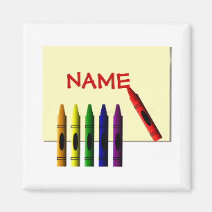 Crayons Kleur mijn naam Magnet Magneet