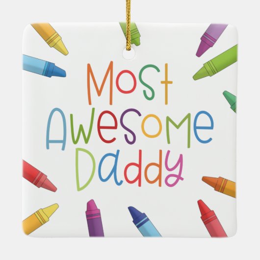 Crayons Meest Geweldige papa Typografie | ORNAMENT (Achterkant)