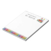 Crayons mignons Bloc-notes du nom de l'enseignant (Tourné)