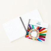 Crayons mignons Carnet monogramme (Intérieur)