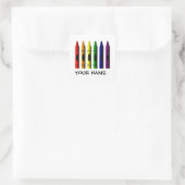 Crayons Naam Sjabloon Crayon Sticker (Tas)