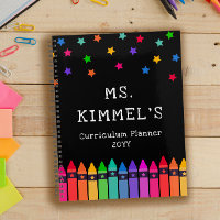 Crayons noirs et étoiles Planificateur de programm