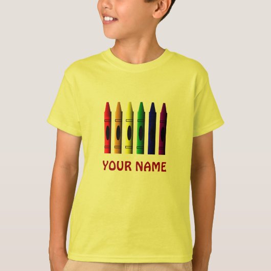 Crayons Nom Modèle Crayon T-shirt enfant (Devant)
