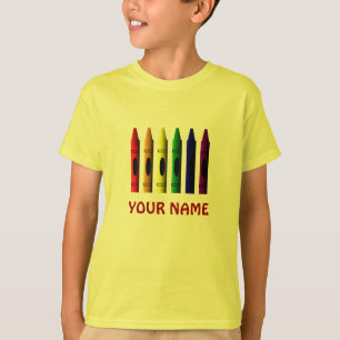Crayons Nom Modèle Crayon T-shirt pour enfants
