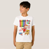 Crayons Nombres Garçons colorés T-shirt (Devant entier)