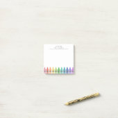 Crayons Notes post-it de l'enseignant personnalisé (Sur un bureau)