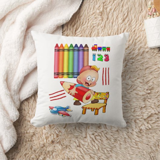 Crayons Numéros Lancer Oreiller (Couverture)