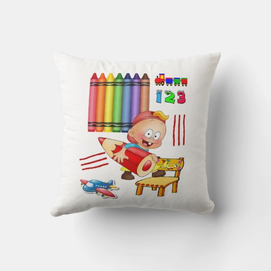 Crayons Numéros Lancer Oreiller (Verso)