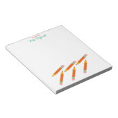 Crayons orange et gommes de maternelle - Bloc-note (Incliné)