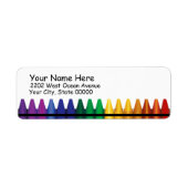 Crayons Return-adreslabel Etiket (Voorkant)